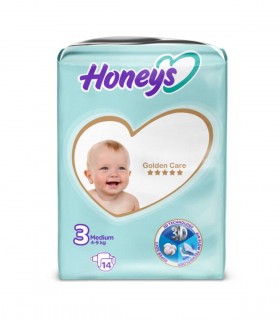 پوشک نوزاد سایز 3 هانیز (14 عدد) Honeys