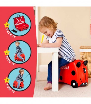 چمدان 3 کاره طرح کفشدوزک برند Trunki