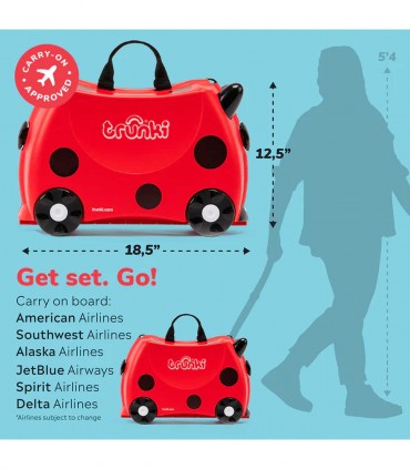 چمدان 3 کاره طرح کفشدوزک برند Trunki