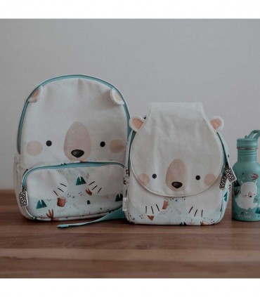 کوله پشتی کودک ساسی طرح خرس قطبی سایز بزرگ