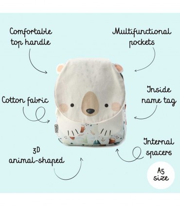 کوله پشتی کودک ساسی طرح خرس قطبی سایز کوچک