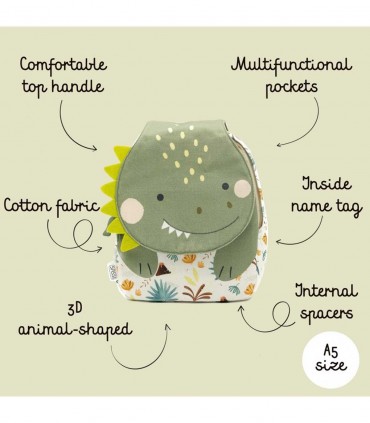 کوله پشتی کودک ساسی طرح دایناسور سایز کوچک