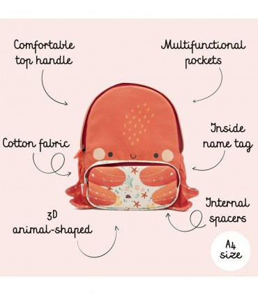 کوله پشتی کودک ساسی طرح اختاپوس سایز بزرگ