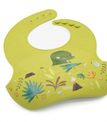 پیشبند سیلیکونی ساسی طرح دایناسور