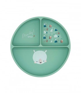 بشقاب سیلیکونی کودک ساسی طرح خرس قطبی