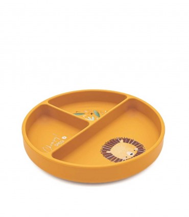 بشقاب سیلیکونی کودک ساسی طرح شیر