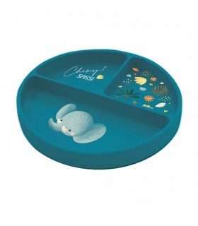 بشقاب سیلیکونی کودک ساسی طرح فیل