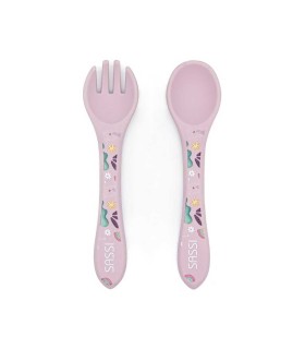 قاشق و چنگال سیلیکونی کودک ساسی طرح حیوانات