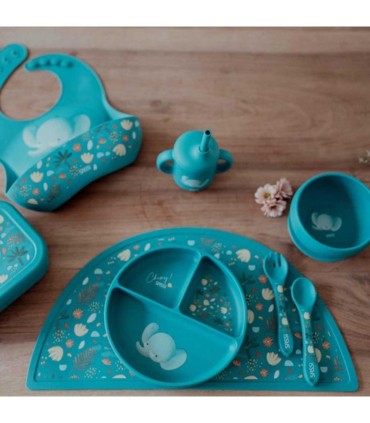 قاشق و چنگال سیلیکونی کودک ساسی طرح حیوانات