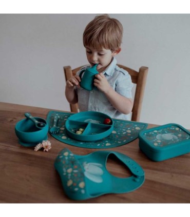 قاشق و چنگال سیلیکونی کودک ساسی طرح حیوانات