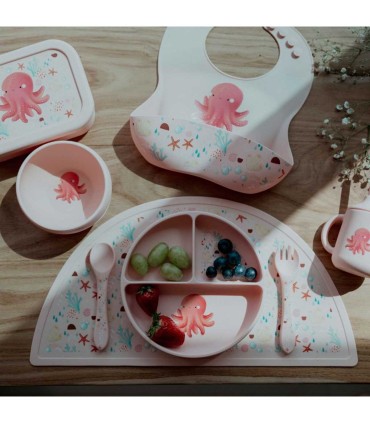 قاشق و چنگال سیلیکونی کودک ساسی طرح حیوانات