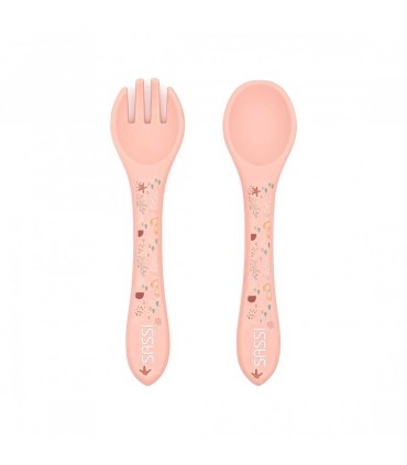 قاشق و چنگال سیلیکونی کودک ساسی طرح حیوانات