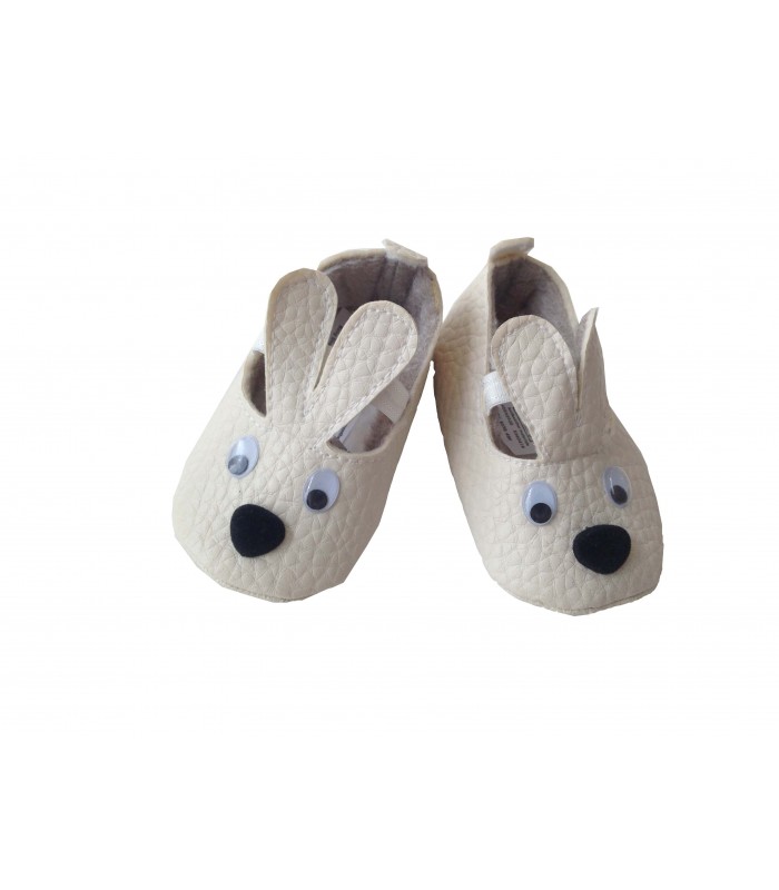 کفش و پاپوش کودک-کفش دخترانه کرم چرم خرگوشی Mavi-فروشگاه کودکو