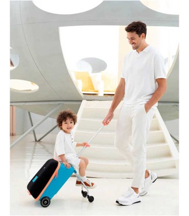 چمدان سوار شدنی 3 در 1 آبی اقیانوسی مایکرو