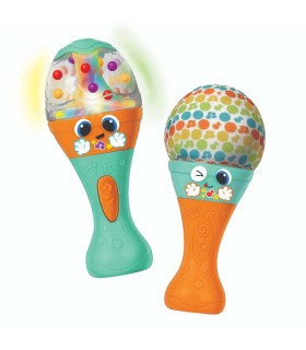 اسباب بازی جغجغه میکروفن دو قلو