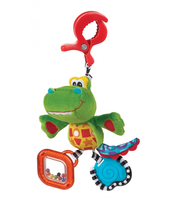 جغجغه نوزاد و کودک-عروسک گیره دار تمساح PlayGro-فروشگاه کودکو