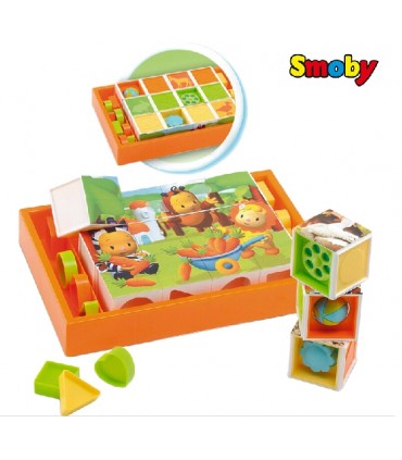 پازل مکعبی با بازی های متنوع Smoby