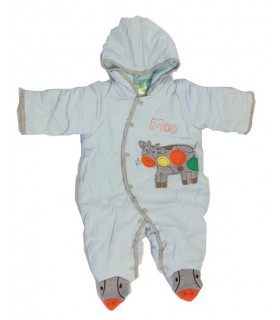 کاپشن سرهم دوبل کبریتی آبی گاو