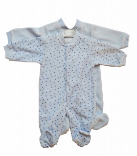 سرهمی حوله ای آستین بلند 2 عددی آبی Bebetto